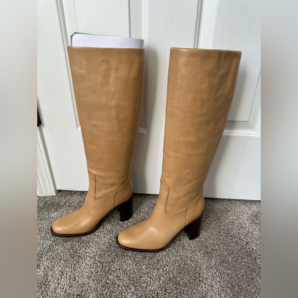 NWT Loeffler Randall Heidi Leather Boots in Khaki. Size 7.5. - Picture 6 of 10